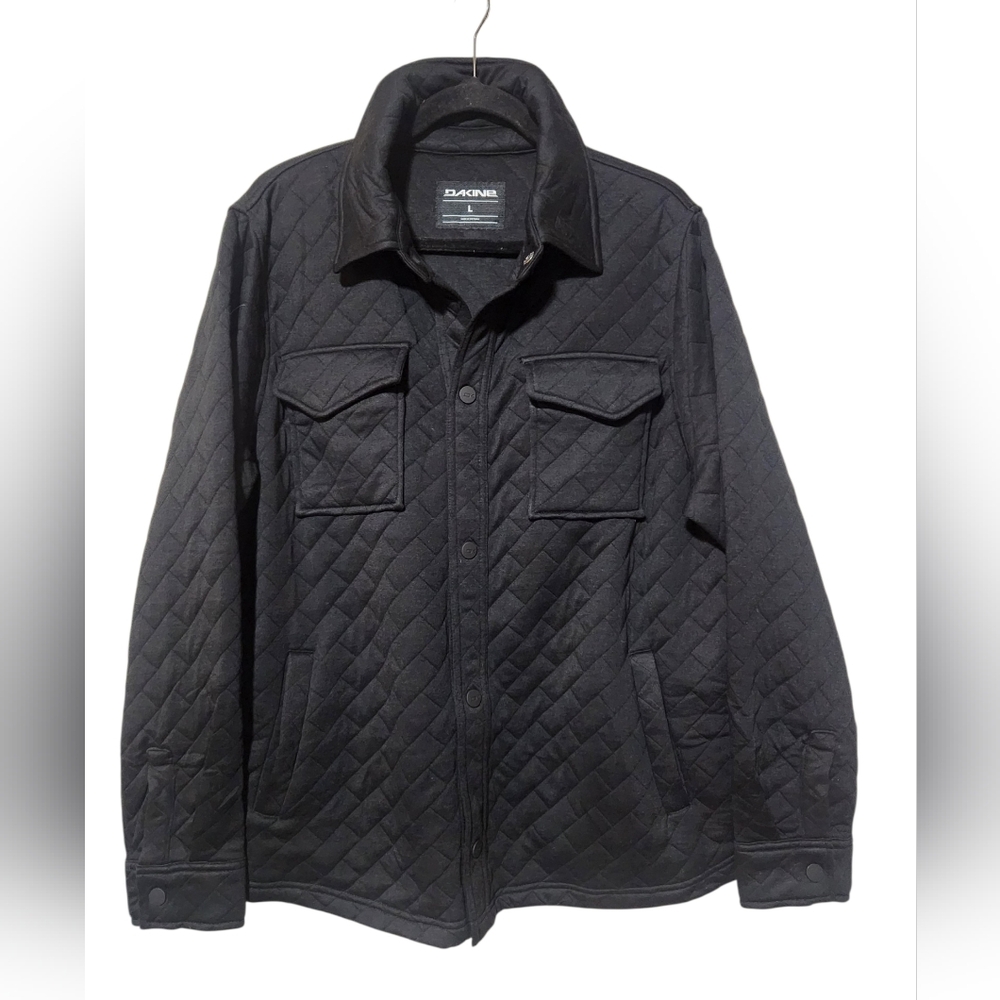 NEW Dakine Black Quilted Snap Front Shirt Jacket Size Large